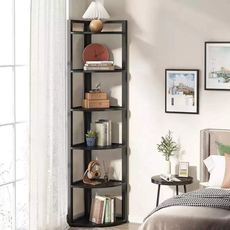 Tribesigns 6-Tier Corner Bookshelf, 70.86 Tall Book Shelving Unit Storage Rack