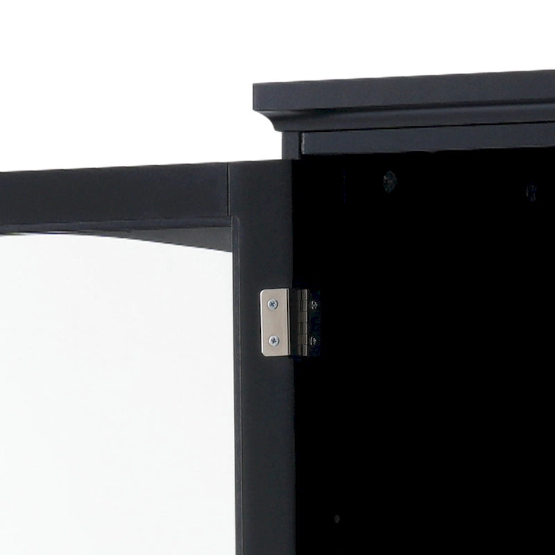 Armoire de salle de bain haute avec portes vitrées
