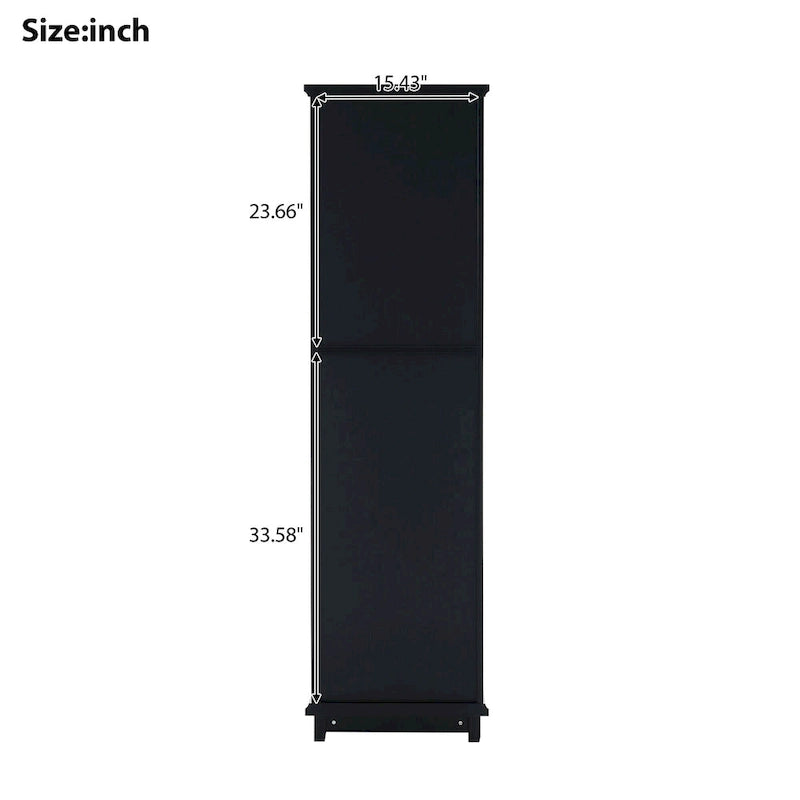 Armoire de salle de bain haute avec portes vitrées