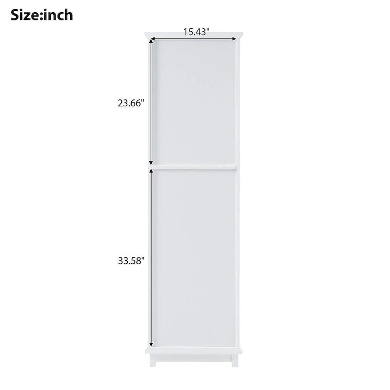 Armoire de salle de bain haute avec portes vitrées