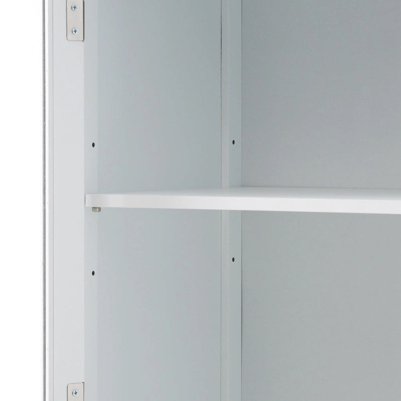 Armoire de salle de bain haute avec portes vitrées