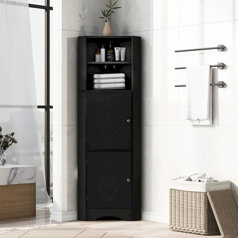 Armoire de rangement autoportante avec portes