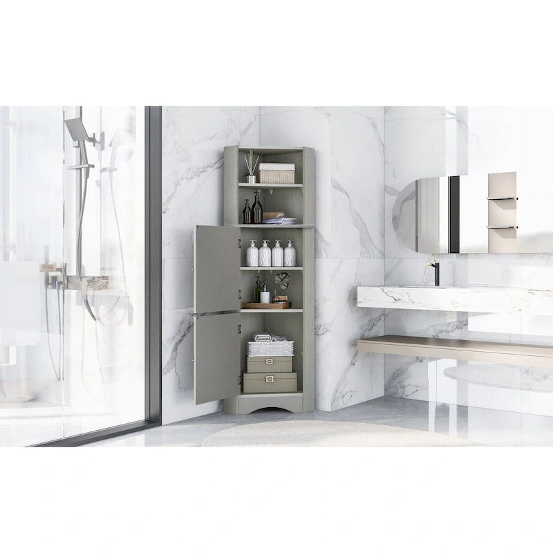 Armoire de rangement autoportante avec portes