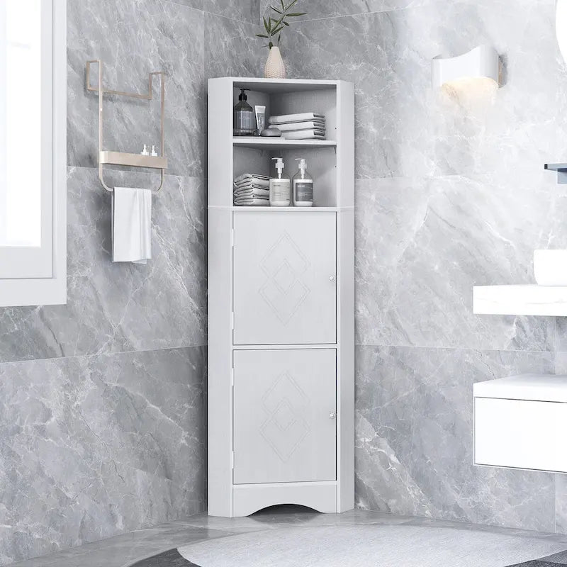 Armoire de rangement autoportante avec portes
