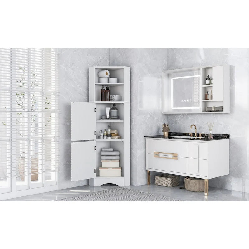 Armoire de rangement autoportante avec portes