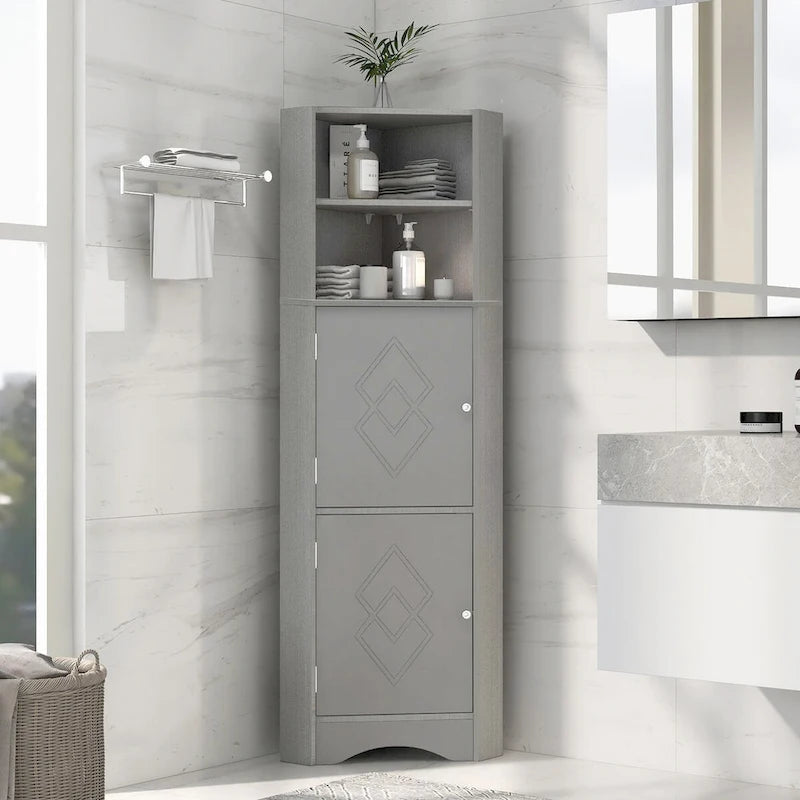 Armoire de rangement autoportante avec portes