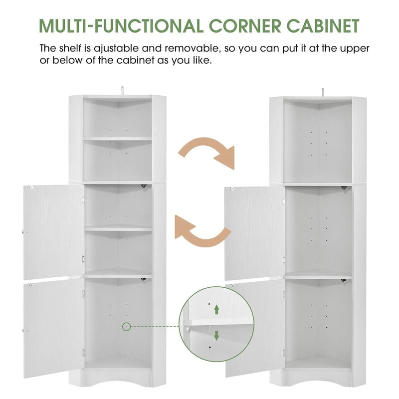 Armoire de rangement autoportante avec portes
