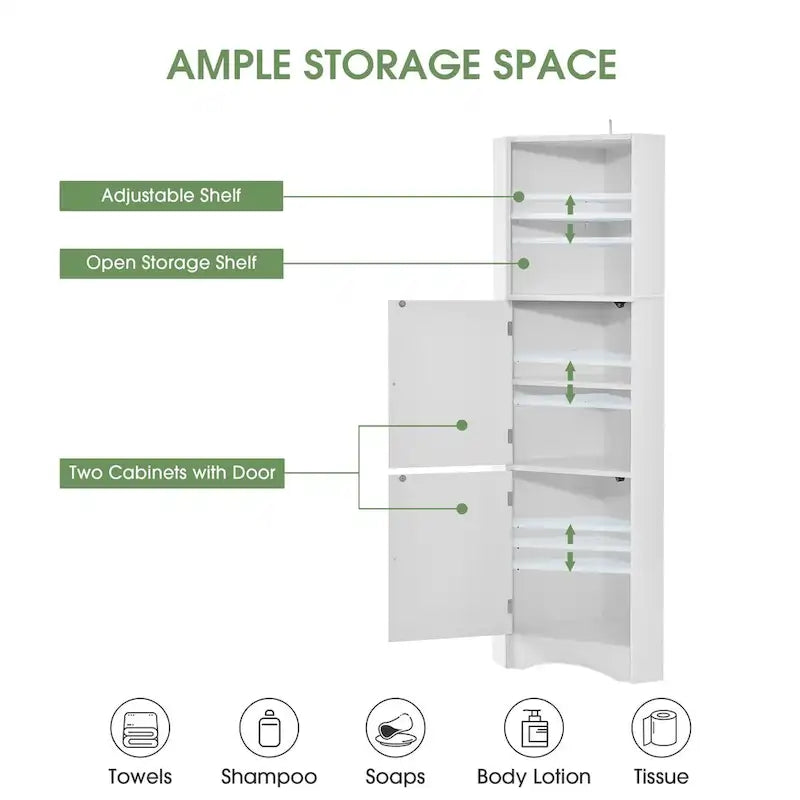 Armoire de rangement autoportante avec portes