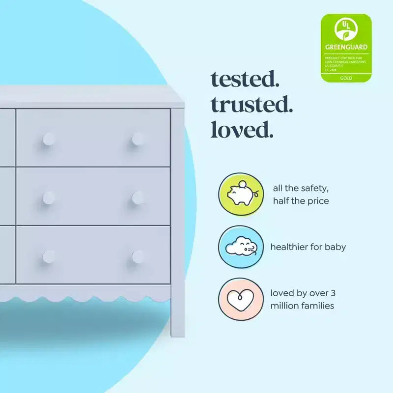 Scallop 6-Drawer Dresser