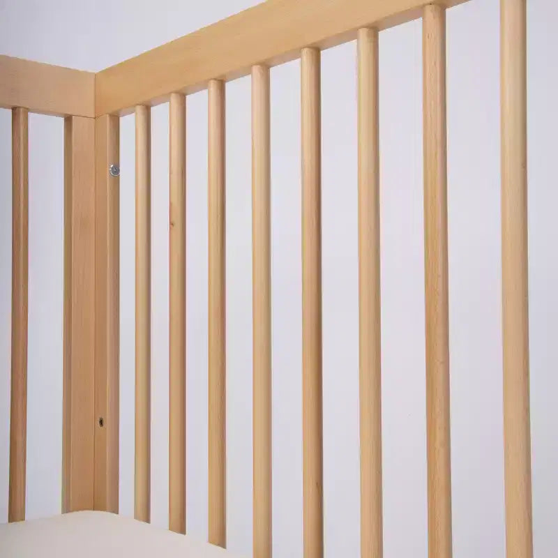 3-in-1 Convertible Crib, Solid European Beechwood, GREENGUARD Gold Certified, Made in Italy