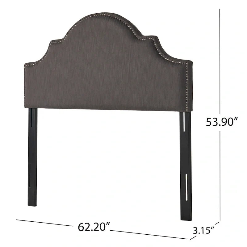 Adjustable Full/Queen Studded Fabric Headboard