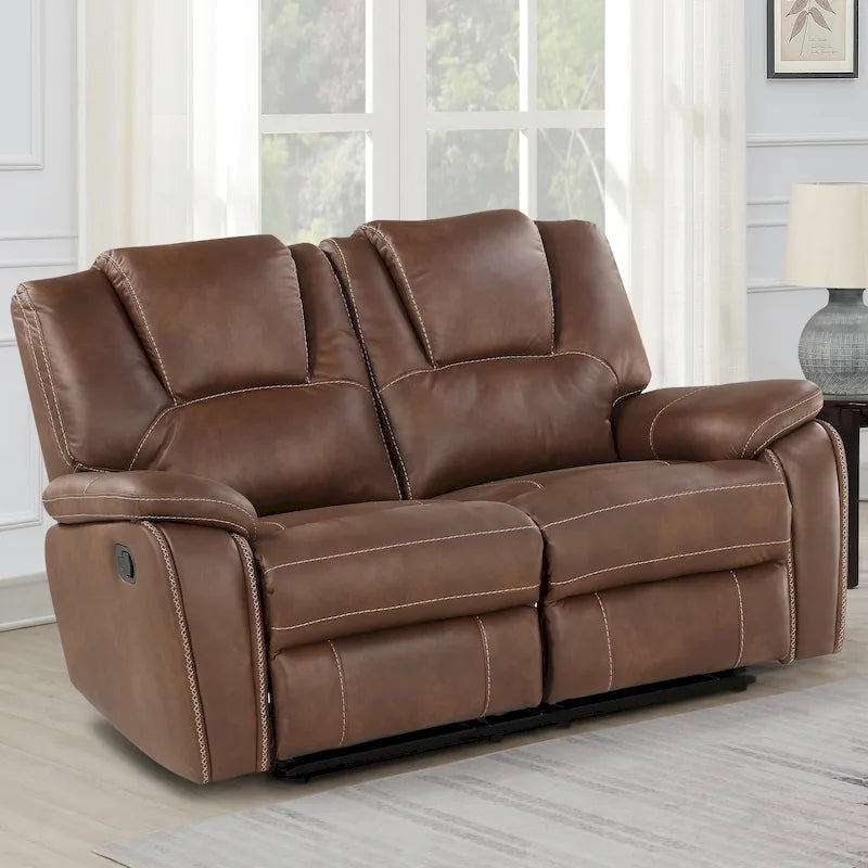 Steve Silver Kameryn Faux Leather Manual Reclining Loveseat