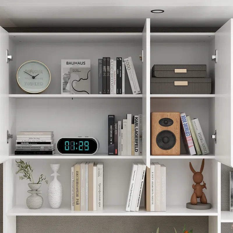 Work and Play Desk with Shelving - Ideal for Gamers and Professionals
