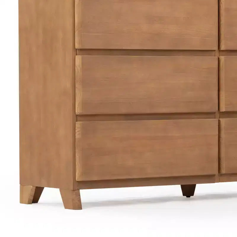 Solid Wood Farmhouse 6 Drawer Dresser