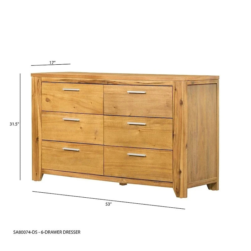 Farmhouse Solid Wood Dresser With Drawer for Bedroom