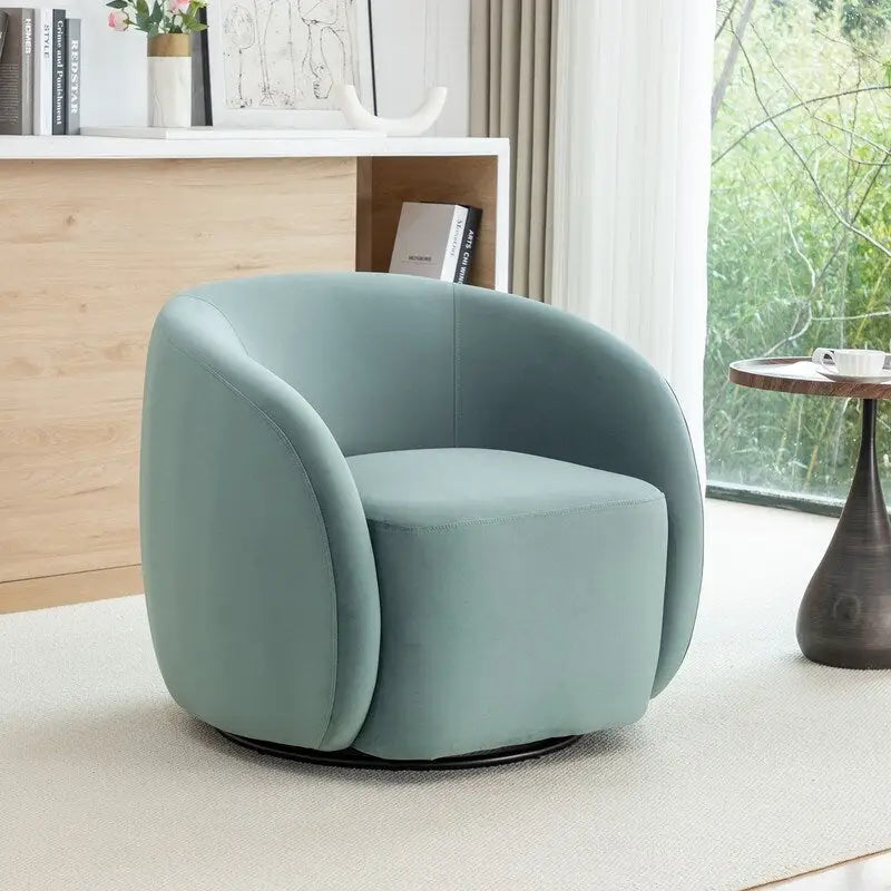 Modern Swivel Barrel Accent Chair