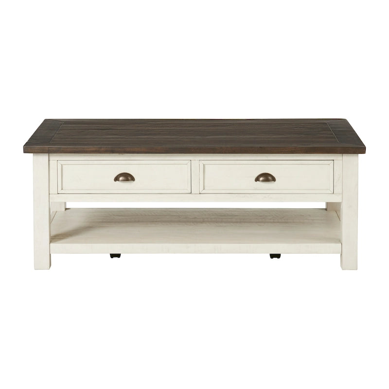 The Gray Barn Downington Solid Wood 2-Drawer Coffee Table