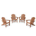 4pk Plastic Resin Adirondack Chairs - EDYO LIVING