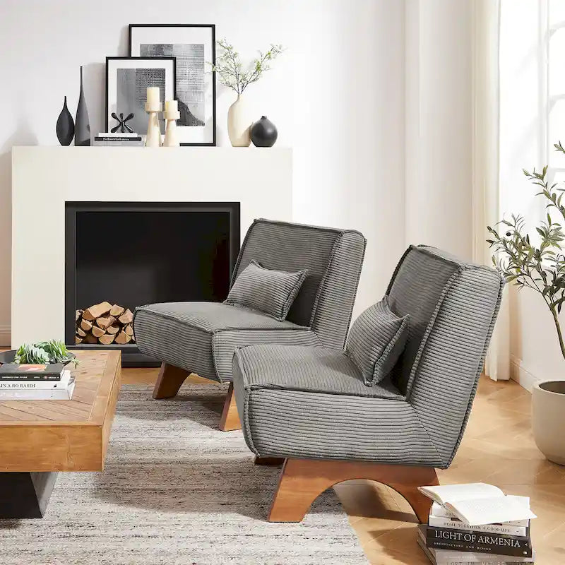 Art Leon Set of 2 Polyester Accent Chair