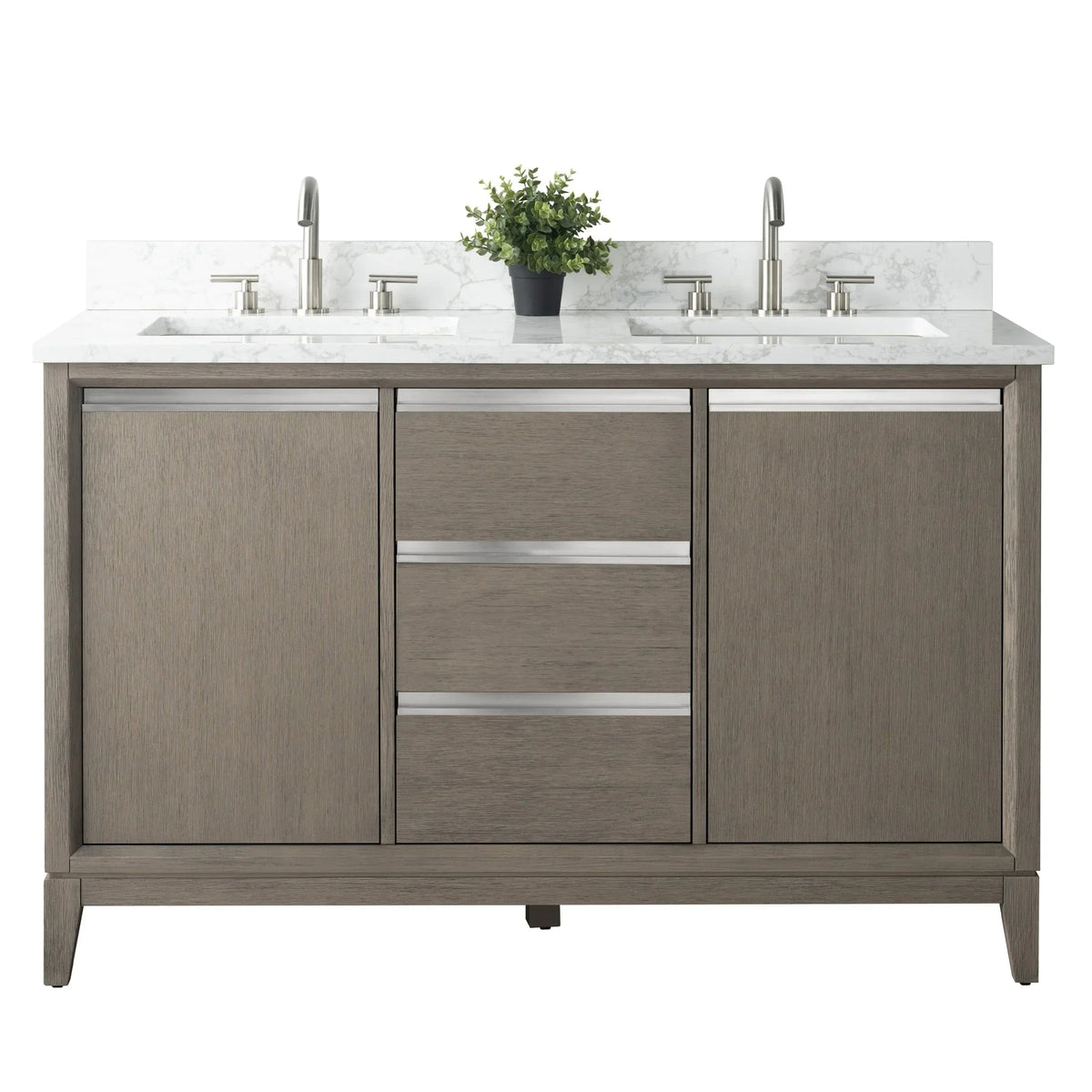 Vanity Art Bathroom Vanity with Ceramic Sink and Engineered Marble Top