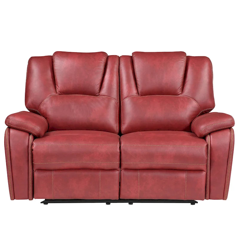 Steve Silver Kameryn Faux Leather Manual Reclining Loveseat
