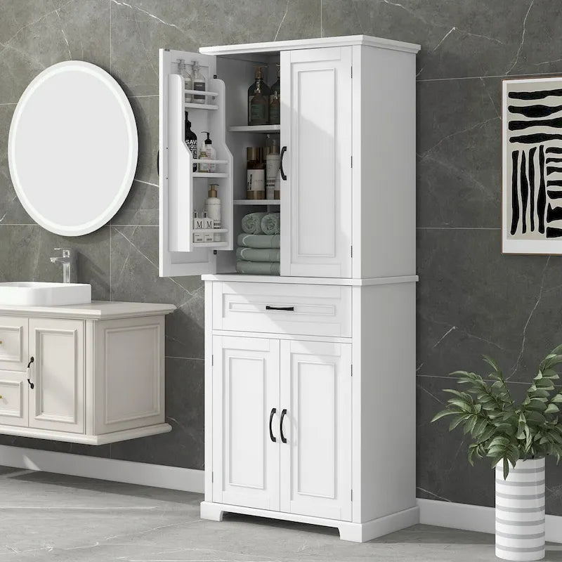 Bathroom Storage Cabinet with Doors and Drawer