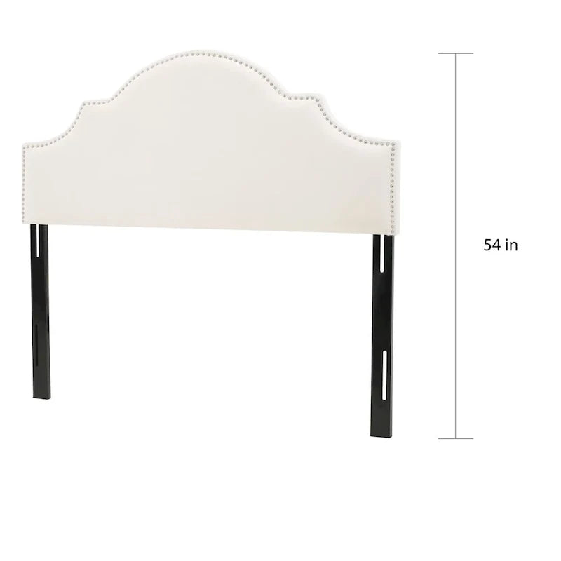 Adjustable Full/Queen Studded Fabric Headboard