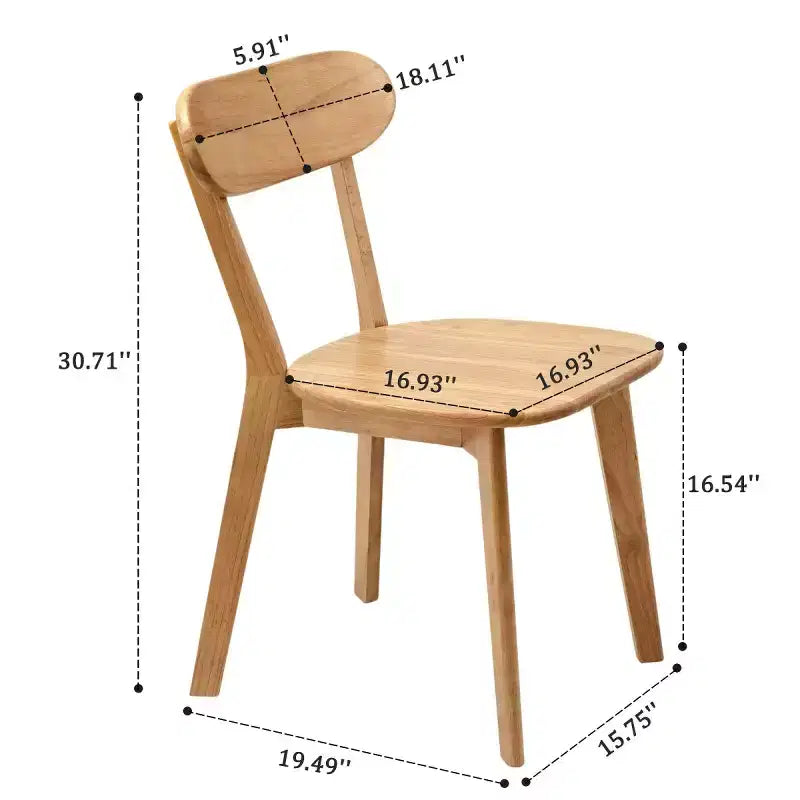 Mid Century Modern Solid Wood Dining Chairs Set of 2, Kitchen Chairs for Dining Room, Restaurant, or Living Room-Panipeachy
