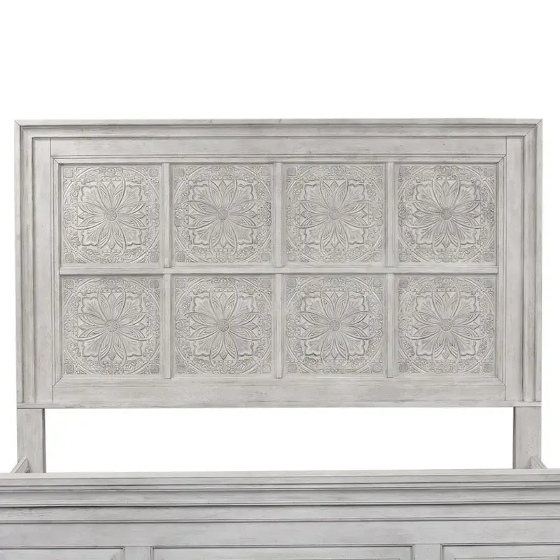 Heartland Antique White Tobacco Queen Decorative Panel Headboard