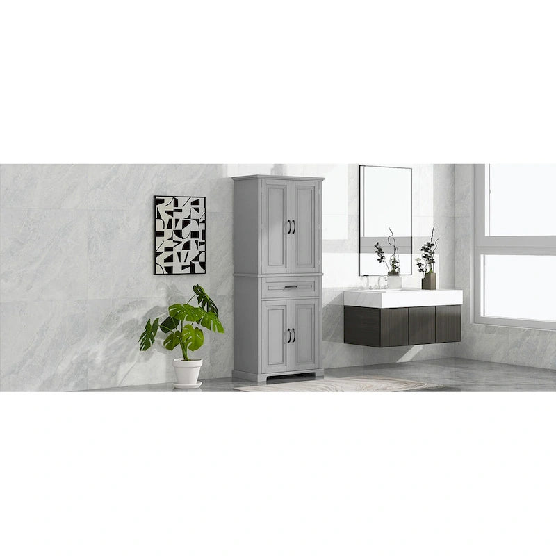 Bathroom Storage Cabinet with Doors and Drawer