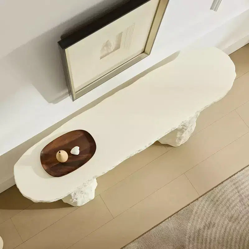 53.94 Modern Fiberglass Console Table with Irregular Legs