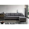 Sectional Sofa Living Room with L Shape Chaise Lounge and cup holder