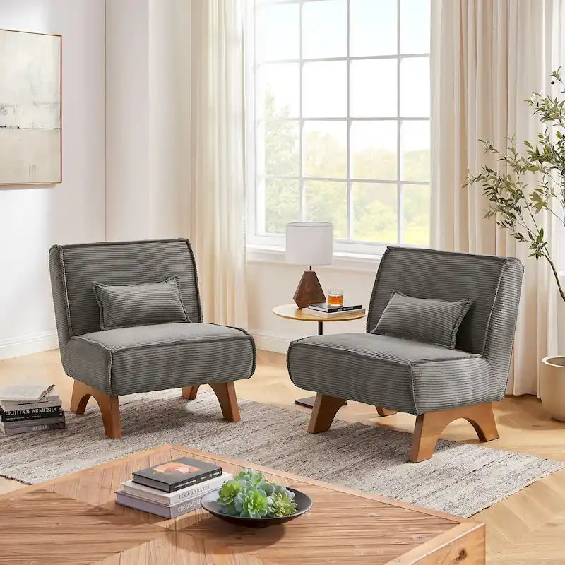 Art Leon Set of 2 Polyester Accent Chair