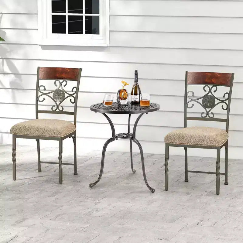 Costway Set of 2/4 Dining Room Chairs Armless Kitchen Chairs Set with Seat Cushion