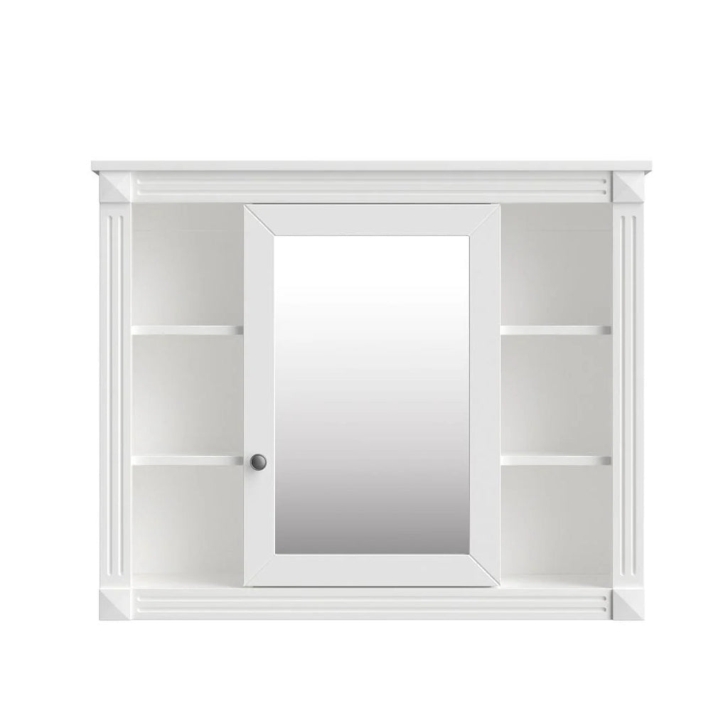 36 Modern Bathroom Vanity with Top Sink and Mirror Cabinet,2 Doors and 2 Drawers