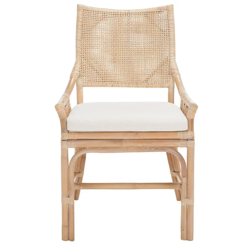 Coastal Rattan Cushion Chair 22 W x 24 L x 37 H 22W x 24D x 37H