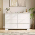 6-Drawer Dresser, Simply Modern Chest of Drawers for Bedroom, White