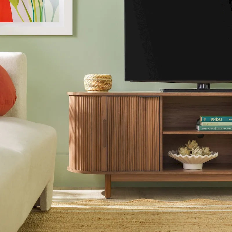 Middlebrook Modern Reeded 60-inch TV Stand with Rounded Edges