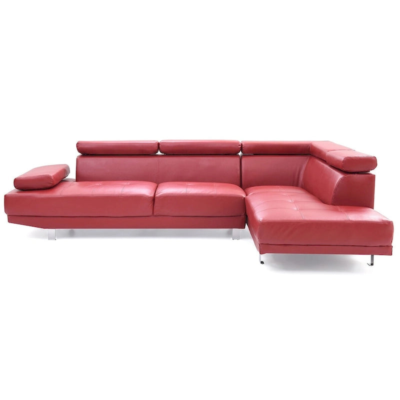 Riveredge 109 in. W 2-piece Faux Leather L Shape Sectional Sofa - 76L x 109W x 28H