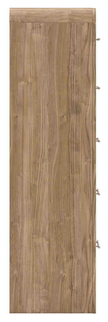 Brown Five Drawer Chest