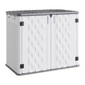 Outdoor Storage Cabinet, Waterproof Outdoor Resin Storage Box, for Garbage Cans