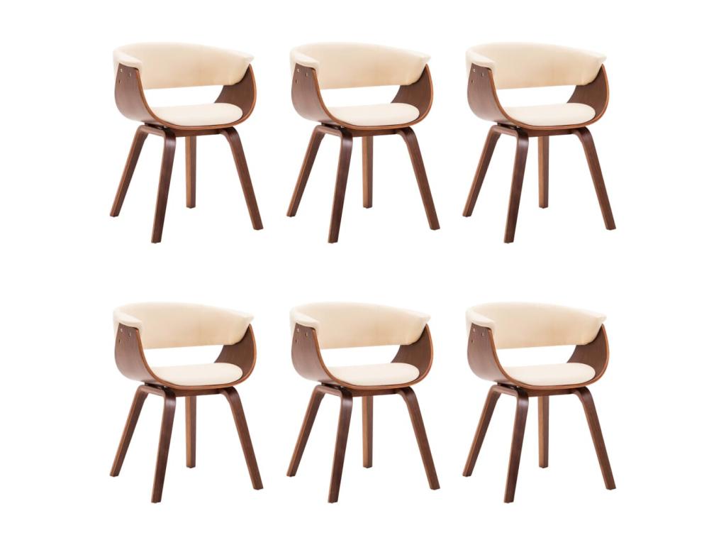 Chaises Manger Lot - Creme