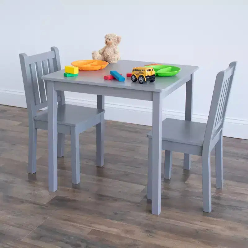 3pc Kids Wood Table and Chair Set - Humble Crew