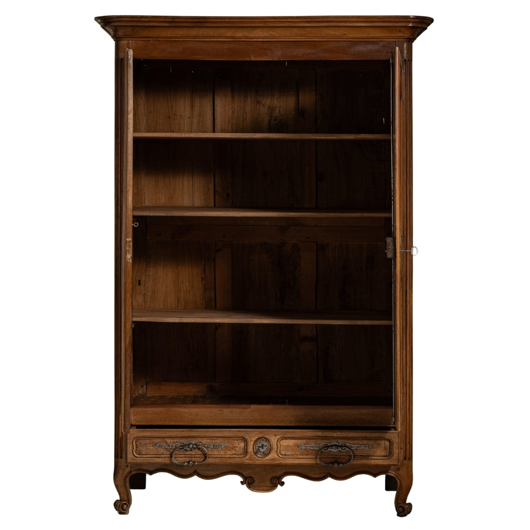 Antique French Renaissance Revival Walnut Armoire,  Circa 1840