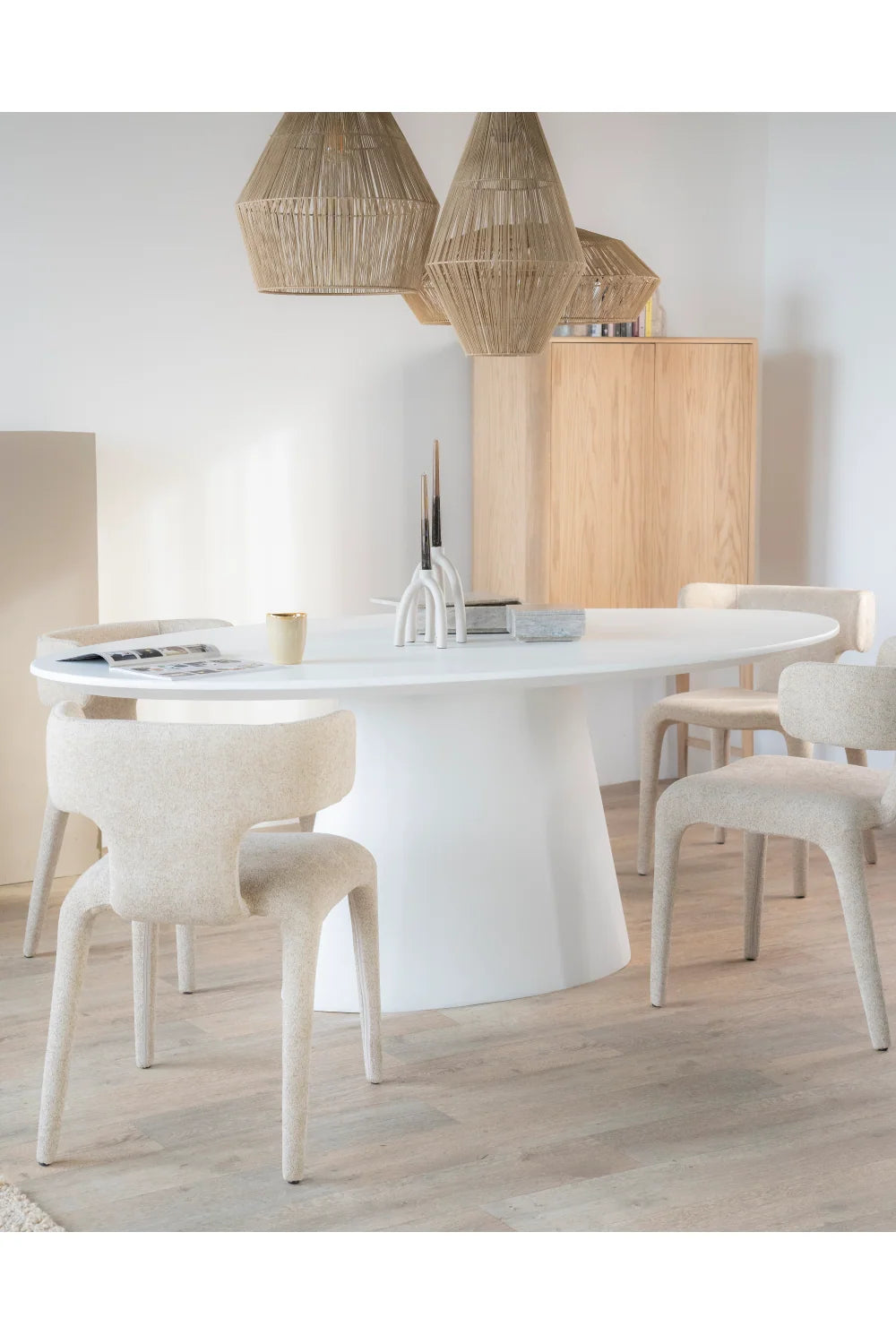 White Oval Dining Table