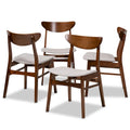 Parlin Mid-Century Modern Transitional 4-Piece Dining Chair Set