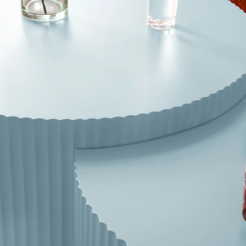 Modern Glam Round End Nesting Coffee Table Set for Living Room (Set of 2) No Assembled