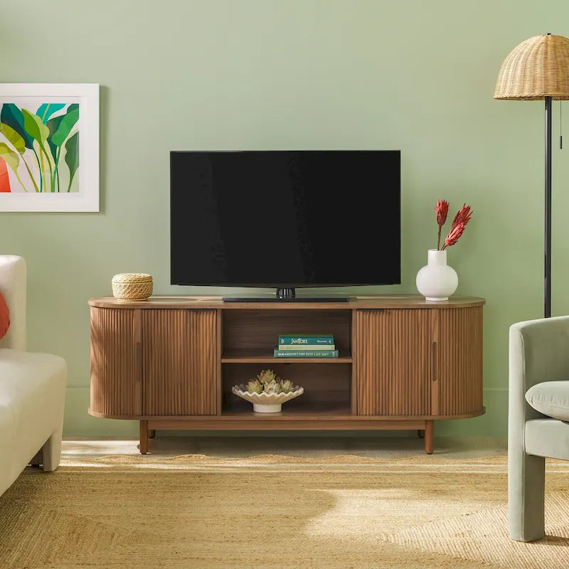 Middlebrook Modern Reeded 60-inch TV Stand with Rounded Edges