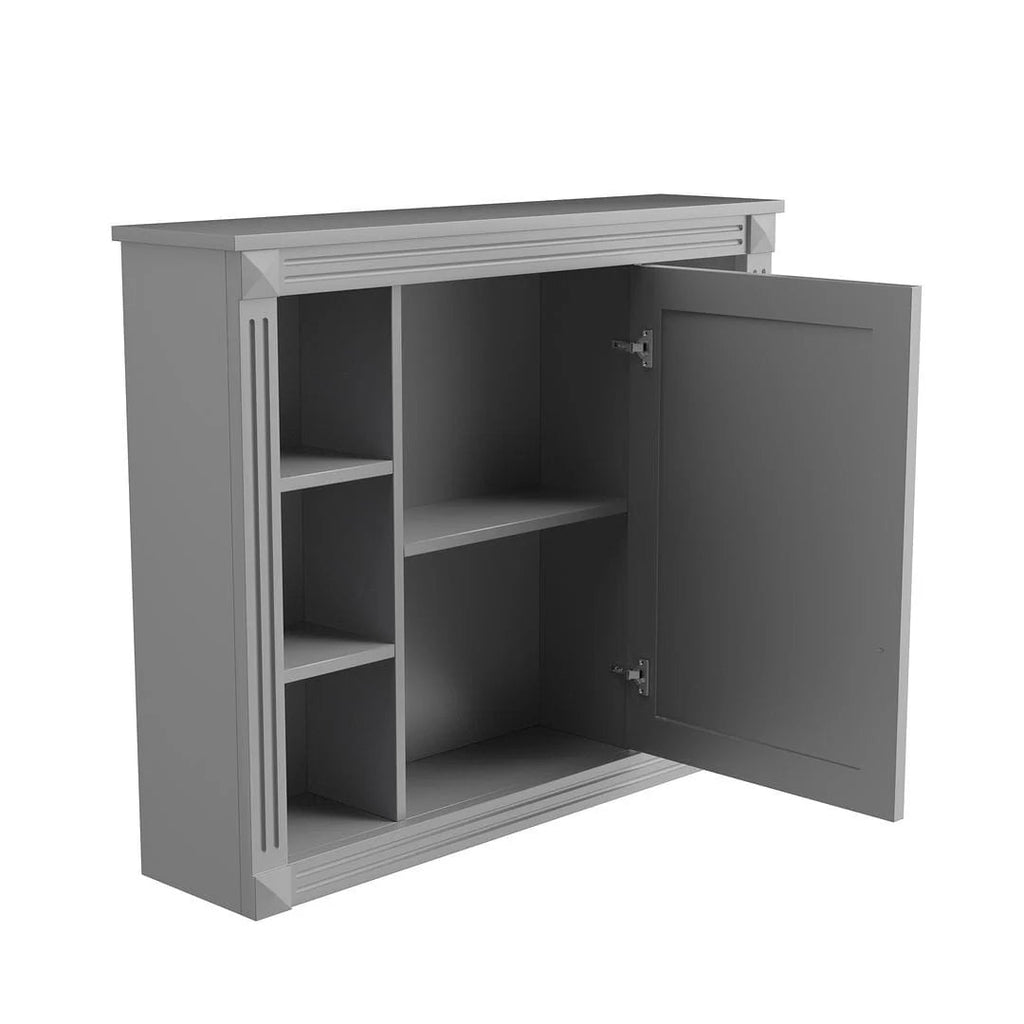 36 Modern Bathroom Vanity with Top Sink and Mirror Cabinet,2 Doors and 2 Drawers