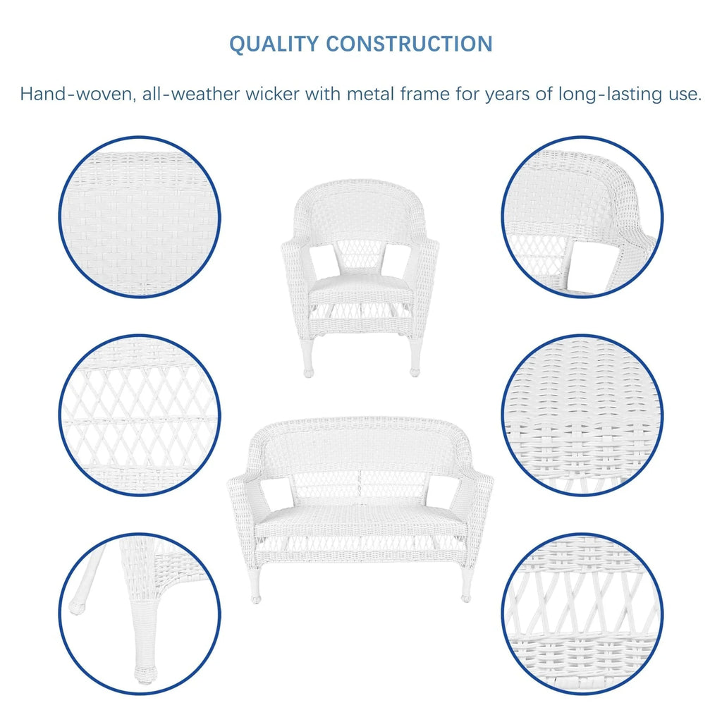 Wicker Patio 4-piece Conversation Set